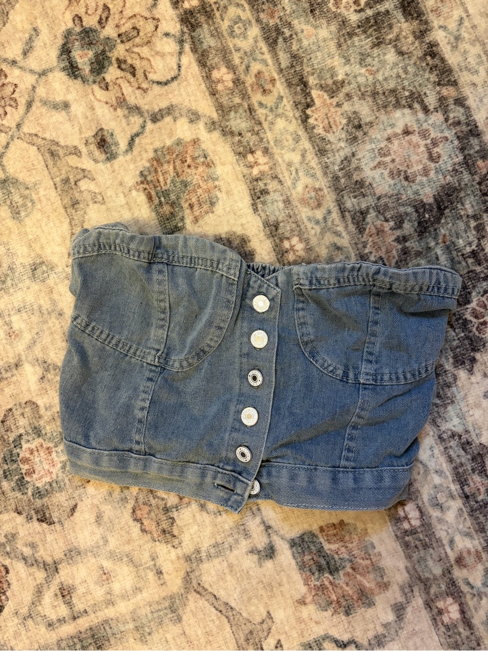 Denim tube top